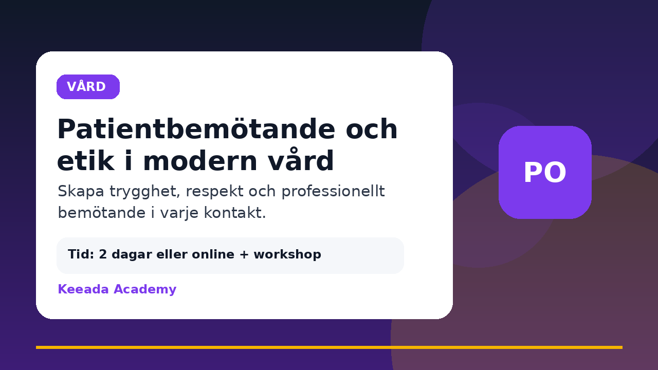 Patientbemötande och etik i modern vård